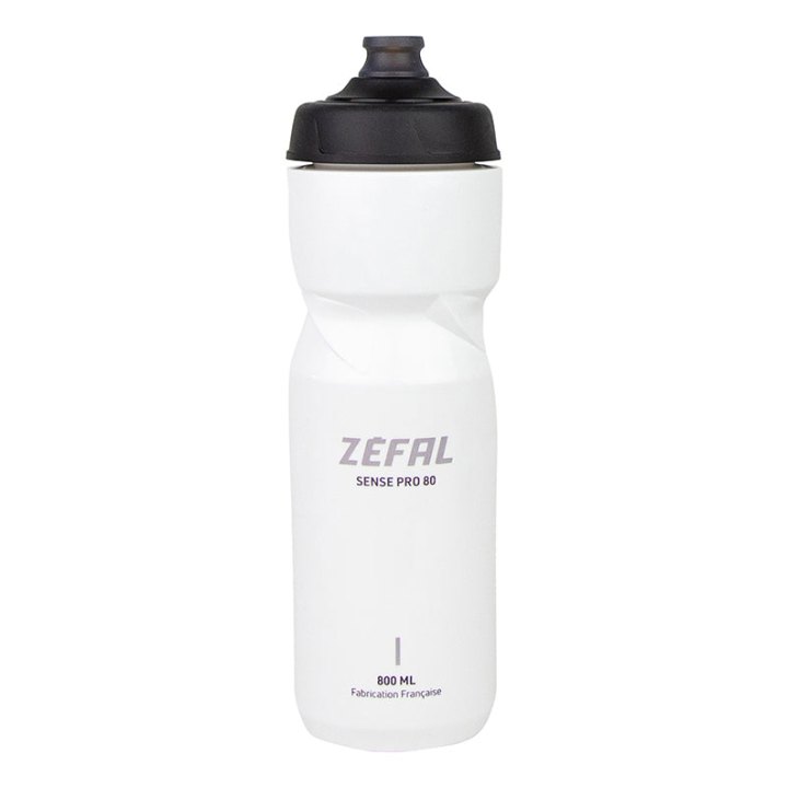 Bidon Zefal Sense Pro 80 Blanc (Noir-Gris) 800Ml (Bouchon Sécurité Anti-Goutte)