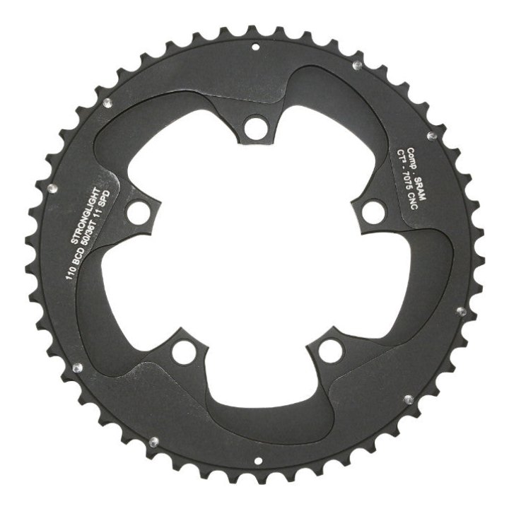 Plateau Route 5 branches Ø 110 Stronglight Ct2 Sram 50 dents Extérieur Noir Pour Red-Force-Rival 11V. (Pour Intérieur 36 dents)