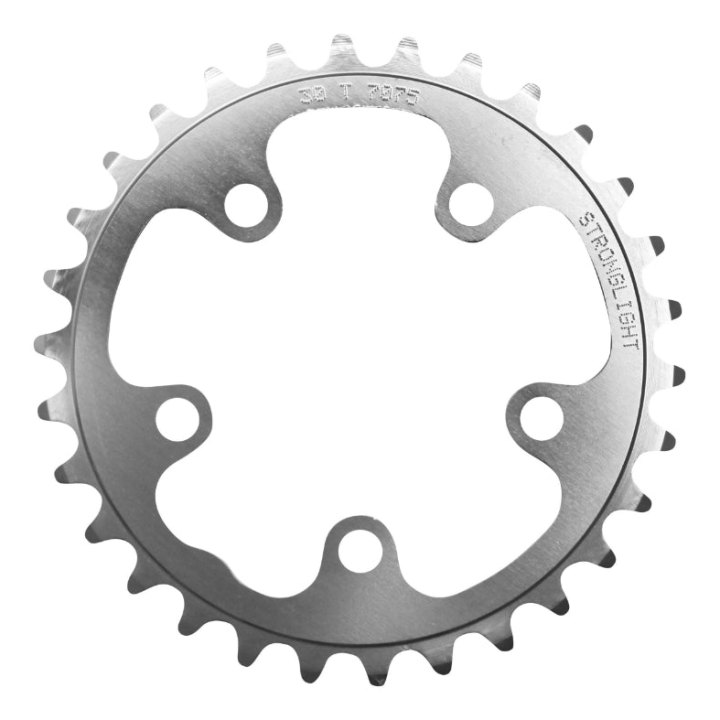 Plateau Route 5 branches Ø 74 Stronglight 30 dents Triple Argent Alu 7075 9-10V.