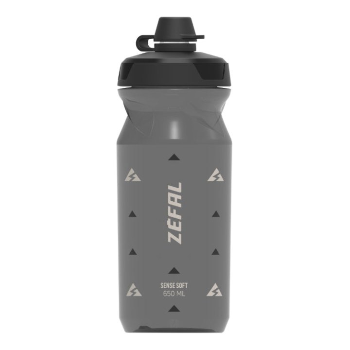 Bidon Zefal Sense Soft 65 No-Mud Noir Fume 650Ml (Bouchon Sécurité Anti-Goutte)