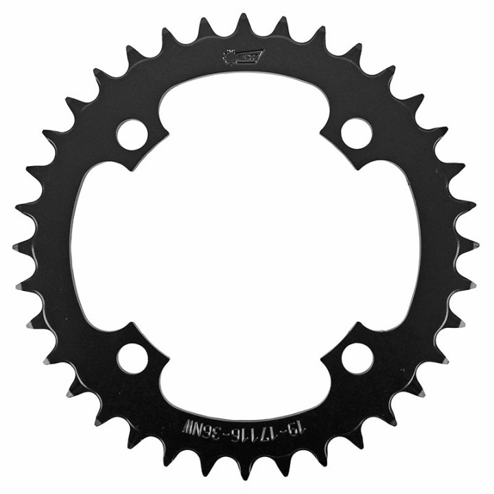 Plateau VAE-E-Bike 4 branches Ø 104 Pour Bosch - Brose - Yamaha - Bafang Esjot 36 dents Mono Noir Acier Narrow Wide (12.7 - 1-2" - 5.65 - 11-128")