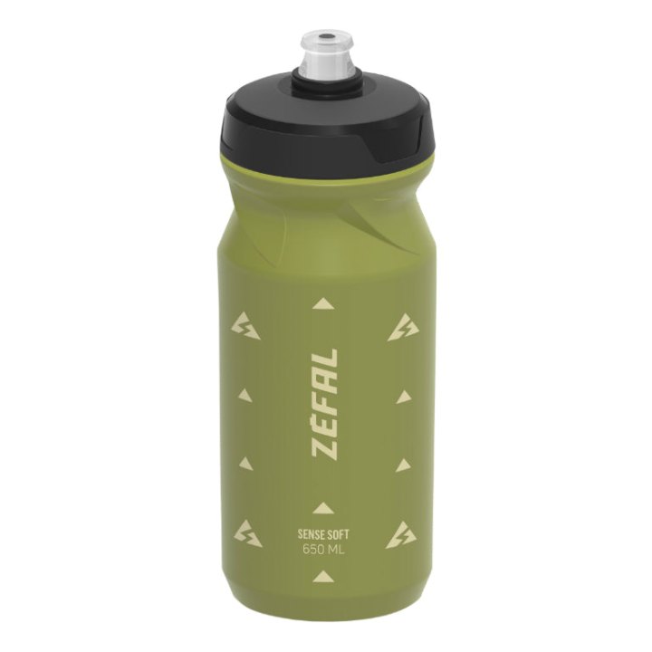 Bidon Zefal Sense Soft 65 Vert Olive 600Ml (Bouchon Visser Et Tetine Étanche) (Hauteur 193 mm - Poids 77G)