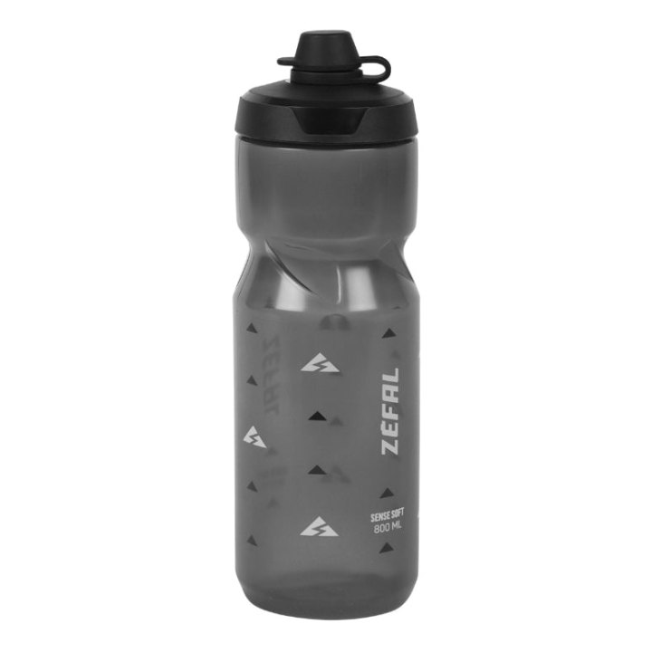 Bidon Zefal Sense Soft 80 No-Mud Noir Fume 800Ml (Bouchon Sécurité Anti-Goutte)