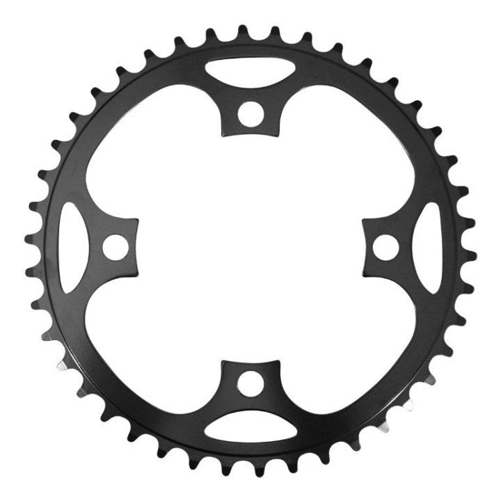 Plateau VAE-E-Bike 4 branches Ø 104 Pour Bosch 42 dents Mono Noir Acier (Pour Systeme 1Ere Et 3Ème Generation - Compatible Brose)