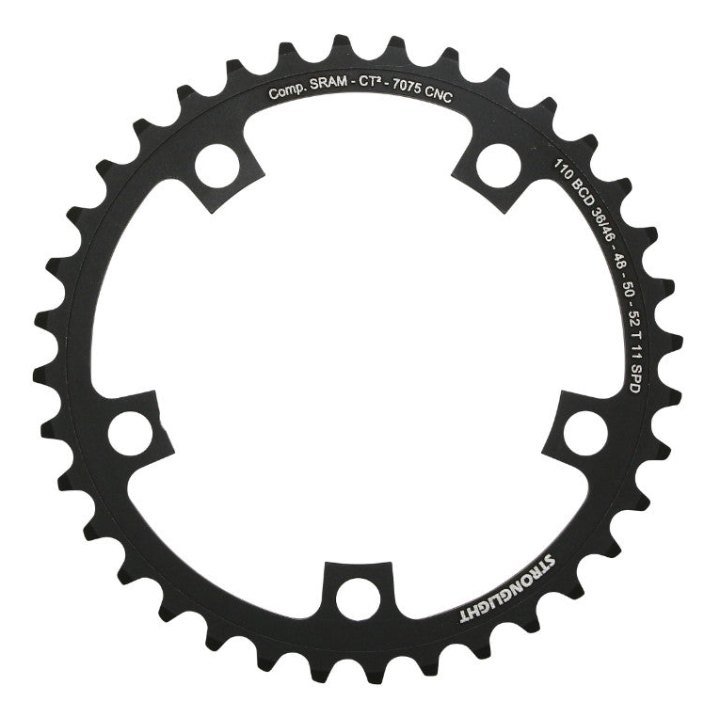 Plateau Route 5 branches Ø 110 Stronglight Ct2 Sram 36 dents Intérieur Noir Pour Red-Force-Rival 11V. (Pour Extérieur 46-48-50-52 dents)
