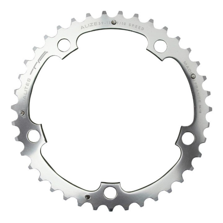 Plateau Route 5 branches Ø 130 Ta Alize Triple 40 dents Milieu Argent Alu 7075 Type Shimano 8-9-10V.