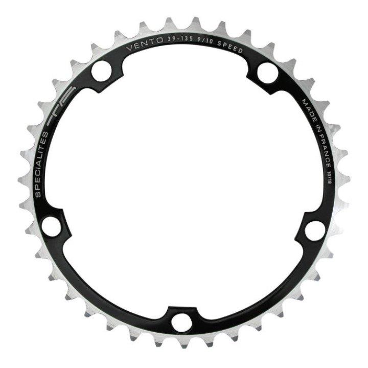 Plateau Route 5 branches Ø 135 Ta Vento 42 dents Intérieur Noir Alu 7075 Type Campagnolo 9-10V.