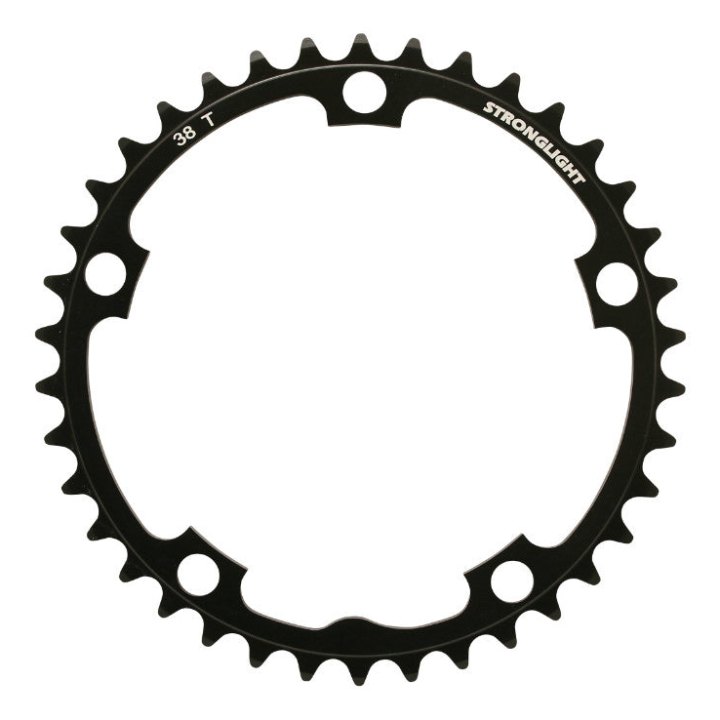 Plateau Route 5 branches Ø 130 Stronglight Dural 38 dents Intérieur Noir Type Shimano 8-9V.
