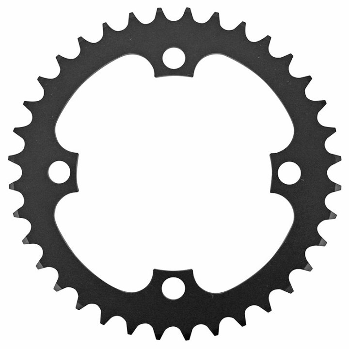 Plateau VAE-E-Bike 4 branches Ø 104 Pour Bosch - Brose - Yamaha - Bafang Esjot 36 dents Mono Noir Alu (2.38 - 1-2X3-32" - 5.65 1-2X11-128")