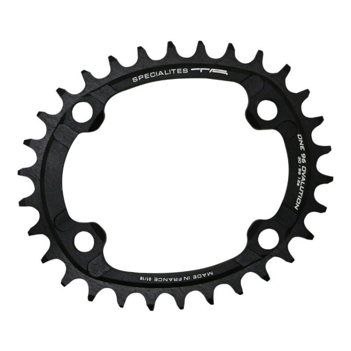 Plateau VTT 4 branches Ø 96 Pour Shimano Slx7000- Xt8000- Xtr9000 Ta One Ovalution 30 dents Mono Noir Mat Alu 10-11-12V. Narrow Wide (Compatible Toute Chaîne 12V Sauf Shimano)