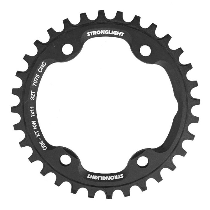 Plateau VTT 4 branches Ø 96 Pour Shimano Xt M8000-Slx M7000 Mono Stronglight 32 dents 11V. Narrow Wide Noir Non Filete