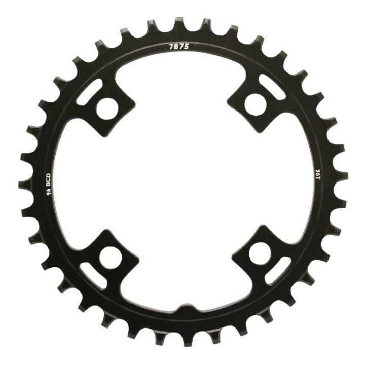 Plateau VTT 4 branches Ø 96 Pour Sunrace 36 dents Mono Mx 12-11-10V. Noir Narrow-Wide Alu Compatible Autres Marques