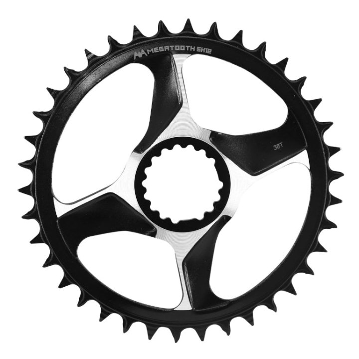 Plateau VTT Direct Mount Fsa Afterburner 38 dents Mono 12-11V. Noir-Argent Narrow Wide