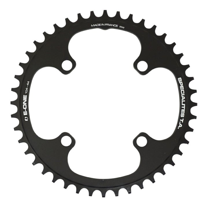 Plateau VAE-E-Bike 4 branches Ø 104 Pour Bosch - Brose - Yamaha - Giant - Shimano E-Steps Ta E-One 44 dents Mono Noir Alu 7075 Narrow Wide