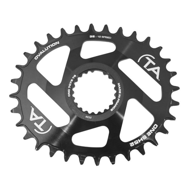 Plateau VTT Direct Mount Pour Shimano Xtr M9100 - Xt M8100 - Slx M7100 Ta One Sh52 Oval 32 dents Compatible M900 10-11-12V. Narrow Wide Noir