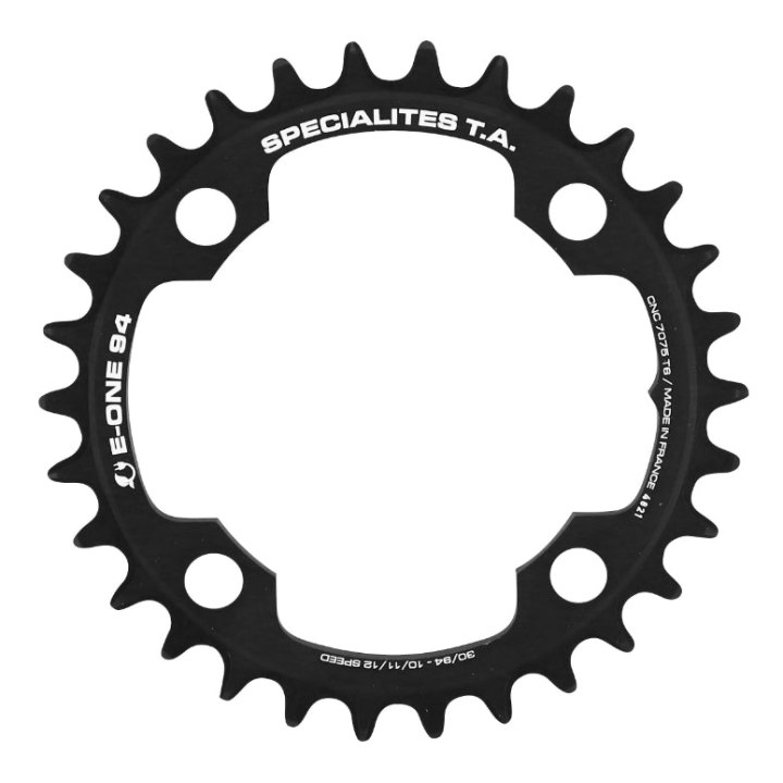 Plateau VAE-E-Bike 4 branches Ø 94 Pour Brose - Specialized Ta 30 dents Mono E-One Noir Alu 7075 Narrow Wide