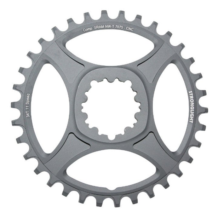 Plateau VTT Direct Mount Pour Sram Xx1-X01-X1-X0-X9 Stronglight Ht3 Mono 34 dents Noir Alu 11V. Narrow Wide (Deport 6 mm)