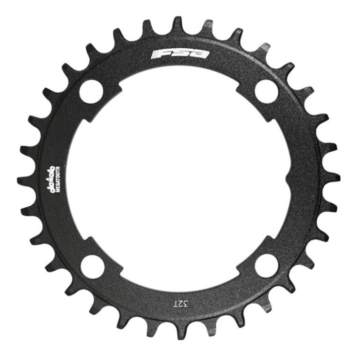 Plateau VTT 4 branches Ø 104 Fsa Origine 32 dents Mono 11V. Alu Noir Megatooth