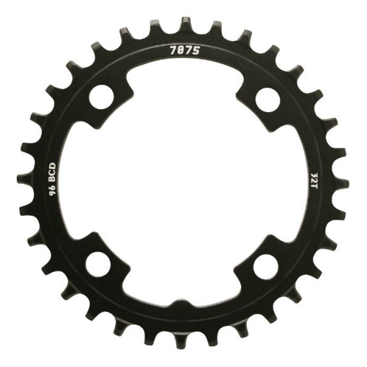 Plateau VTT 4 branches Ø 96 Pour Sunrace 32 dents Mono Mx 12-11-10V. Noir Narrow-Wide Alu Compatible Autres Marques
