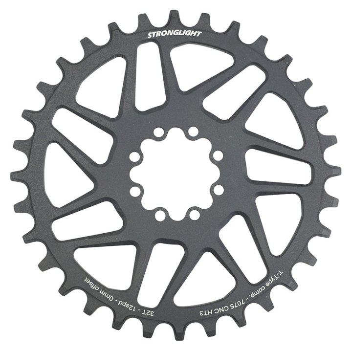 Plateau VTT Direct Mount 8 Trous Pour Sram X01-Xx1 Stronglight Mono Alu Ht3 Noir 32 dents - 12V. Narrow Wide