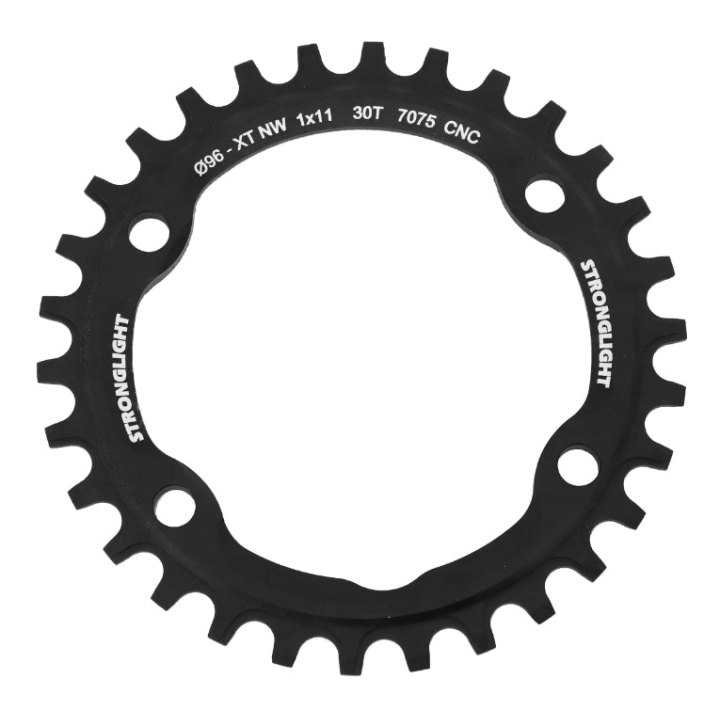 Plateau VTT 4 branches Ø 96 Pour Shimano Xt M8000-Slx M7000 Mono Stronglight 30 dents 11V. Narrow Wide Noir Non Filete