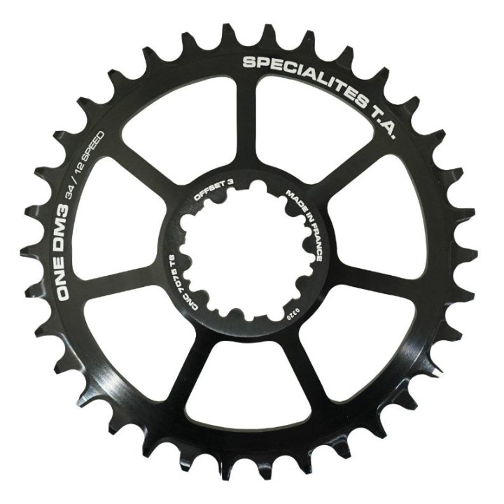 Plateau VTT Direct Mount Pour Sram Gx - Xx1 - X01 Ta Dm3 34 dents 11-12V. Narrow Wide Noir (Transmission Boost Deport 3 mm)