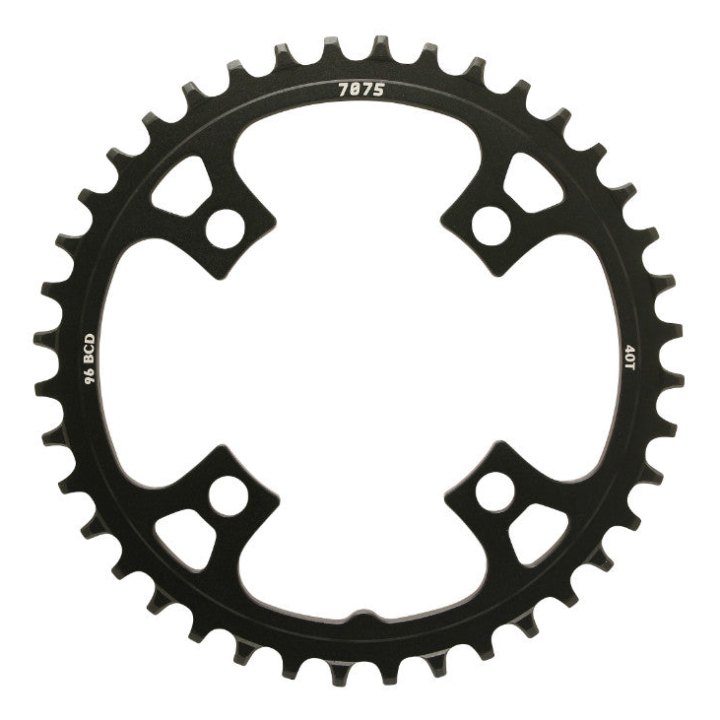 Plateau VTT 4 branches Ø 96 Pour Sunrace 40 dents Mono Mx 12-11-10V. Noir Narrow-Wide Alu Compatible Autres Marques