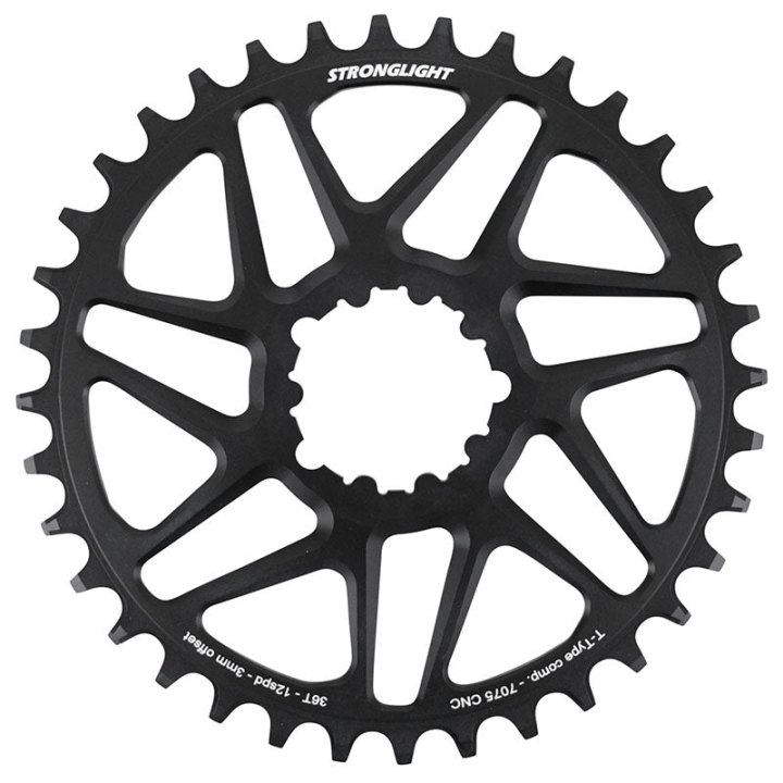 Plateau VTT Direct Mount Pour Sram Sx-Nx-Gx Stronglight Mono Alu Noir 36 dents - Deport 3 mm 12V.