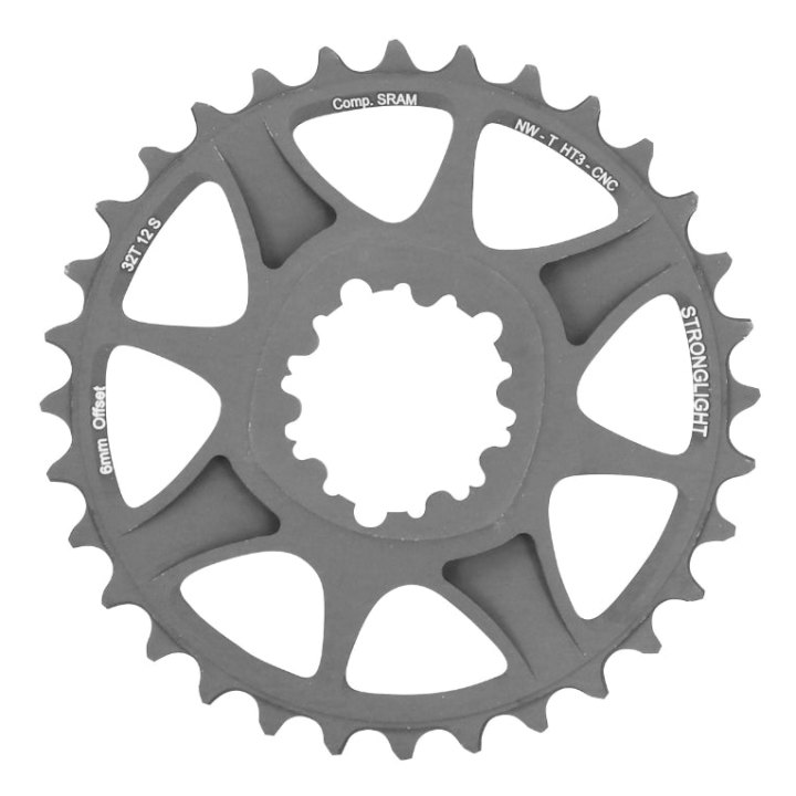 Plateau VTT Direct Mount Pour Sram Xx1-X01 Stronglight Ht3 Mono 32 dents Noir Alu 12V. Narrow Wide (Deport 6 mm)