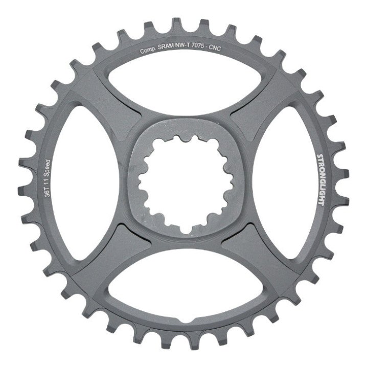 Plateau VTT Direct Mount Pour Sram Xx1-X01-X1-X0-X9 Stronglight Ht3 Mono 36 dents Noir Alu 11V. Narrow Wide (Deport 6 mm)