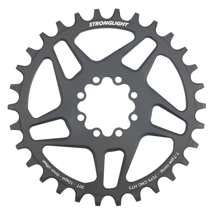 Plateau VTT Direct Mount 8 Trous Pour Sram X01-Xx1 Stronglight Mono Alu Ht3 Noir 30 dents - 12V. Narrow Wide