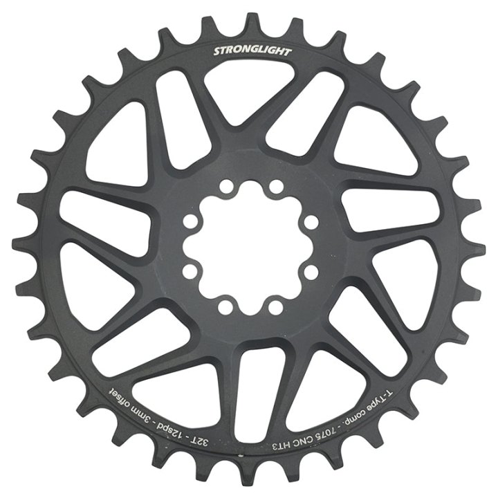 Plateau VTT Direct Mount 8 Trous Pour Sram X01-Xx1 Stronglight Mono Alu Ht3 Noir 32 dents - 12V. Narrow Wide (Deport 3 mm)