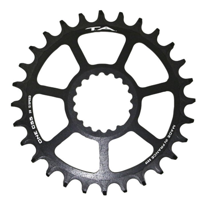 Plateau VTT Direct Mount Pour Cannondale Ai Ta One C55 28 dents Compatible Fsa Ta 10-11-12V. Noir (Deport 6 mm)