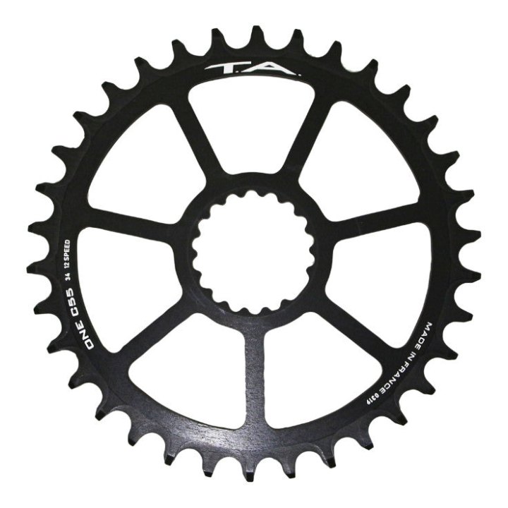 Plateau VTT Direct Mount Pour Cannondale Ai Ta One C55 34 dents Compatible Fsa Ta 10-11-12V. Noir (Deport 6 mm)