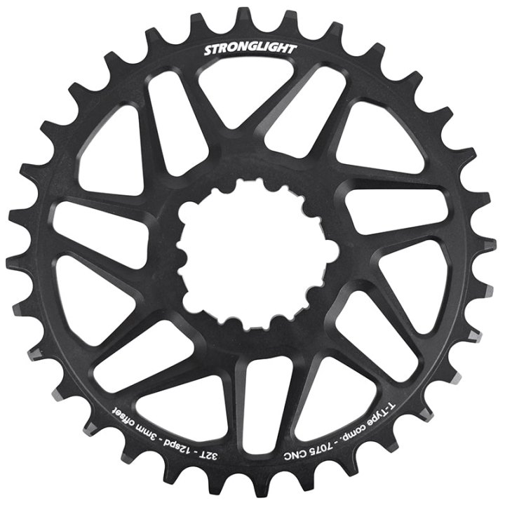 Plateau VTT Direct Mount Pour Sram Sx-Nx-Gx Stronglight Mono Alu Noir 32 dents - Deport 3 mm 12V.