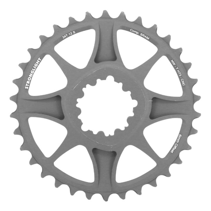 Plateau VTT Direct Mount Pour Sram Xx1-X01 Stronglight Ht3 Mono 34 dents Noir Alu 12V. Narrow Wide (Deport 6 mm)
