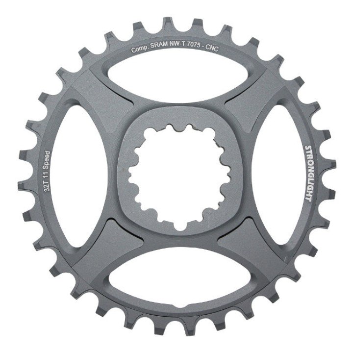 Plateau VTT Direct Mount Pour Sram Xx1-X01-X1-X0-X9 Stronglight Ht3 Mono 32 dents Noir Alu 11V. Narrow Wide (Deport 6 mm)
