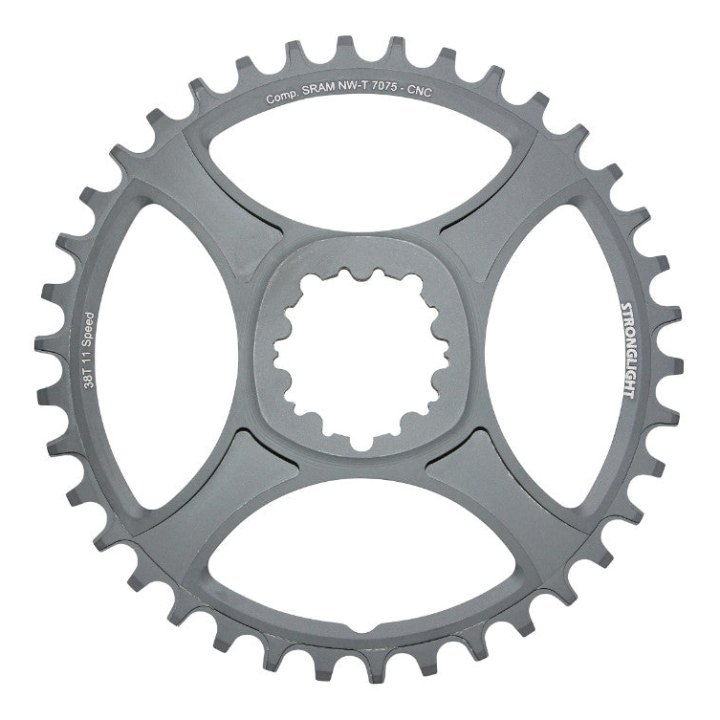 Plateau VTT Direct Mount Pour Sram Xx1-X01-X1-X0-X9 Stronglight Ht3 Mono 38 dents Noir Alu 11V. Narrow Wide (Deport 6 mm)