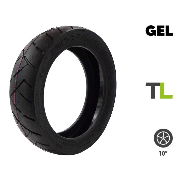 Pneu 80/55-7.5 avec gel anti crevaison