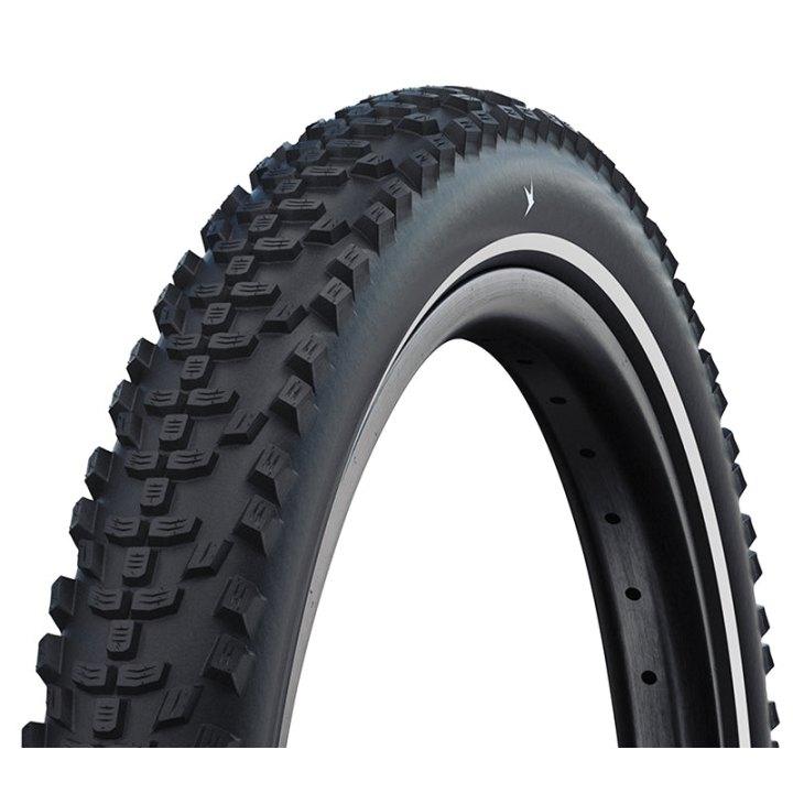 Pneu Cargo 27.5 X 2.35 Schwalbe Smart Sam Noir Tr (60-584) Flanc Reflex Homologué VAE E50 (Poids Max 165 Kg)