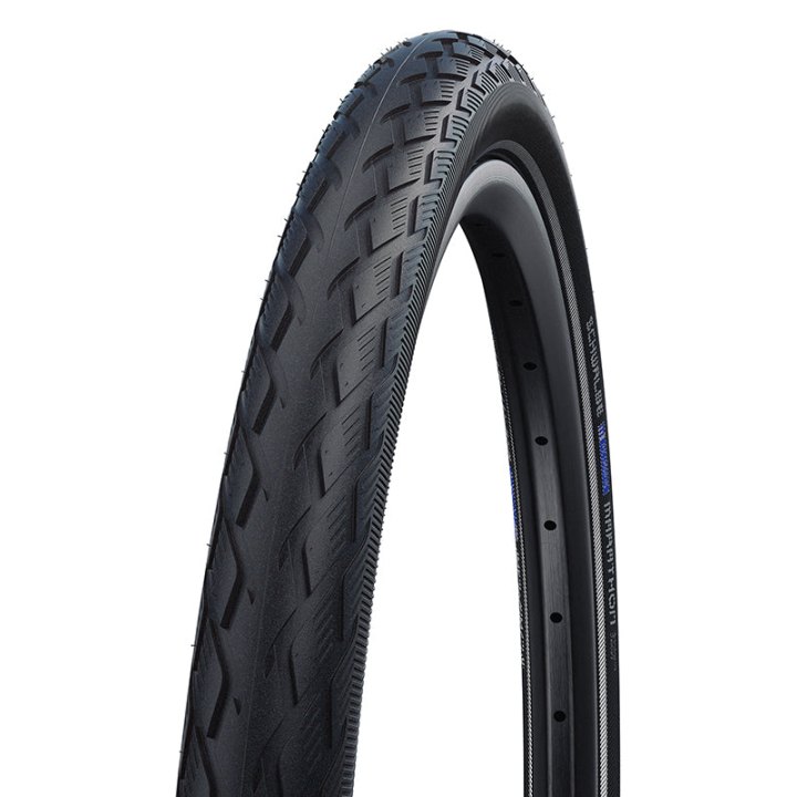 Pneu City 16 X 1.35 Schwalbe Marathon Noir Tr (35-349) Renfort Greenguard Flanc Reflex Compatible VAE (Brompton) (Offre Spéciale)