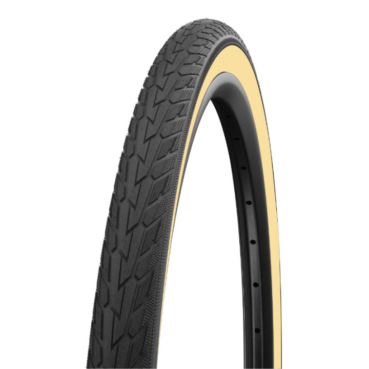Pneu City 27 X 1 1-4 Schwalbe Road Cruiser Hs484 Noir-Beige Tr (32-630)