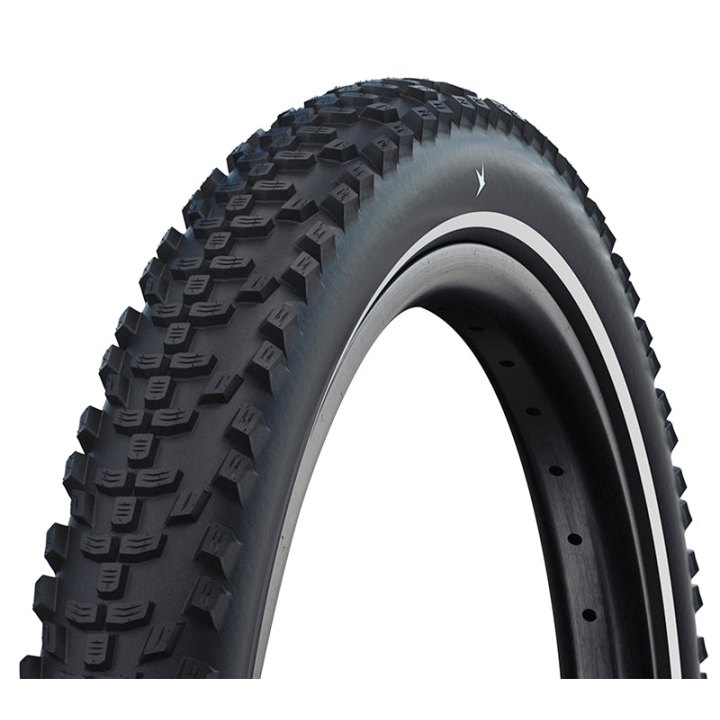 Pneu Cargo 24 X 2.35 Schwalbe Smart Sam Noir Tr (60-507) Flanc Reflex Homologué VAE E50 (Poids Max 145 Kg)