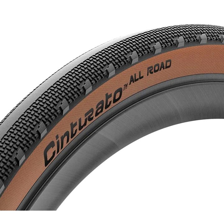 Pneu Gravel 700 X 45 Pirelli Cinturato All Road Classic Tanwall Noir Flanc Marron Tubeless Ready Ts (45-622)
