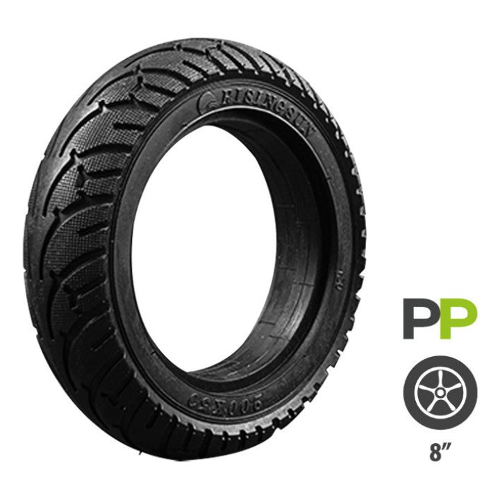 Pneu plein 200x50 Mini 4 Prp (Ar) Etwow (Av)