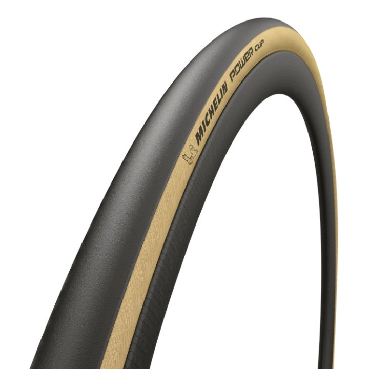 Pneu Route 700 X 25 Michelin Power Cup Classic Noir Flanc Beige Ts (25-622)