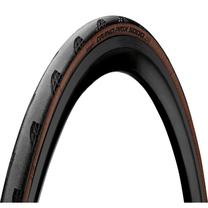 Pneu Route 700 X 28 Continental Grand Prix 5000 Noir Flanc Marron Ts (28-622) -Gp5000-