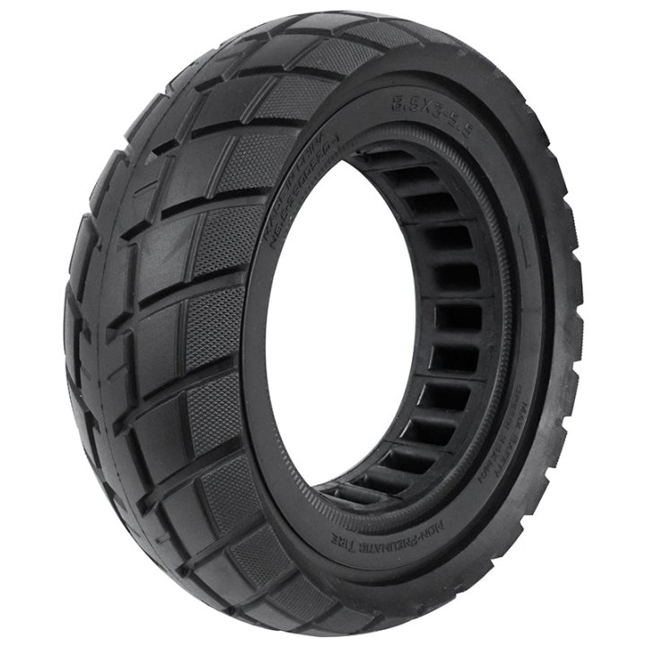 Pneu Trottinette Plein 8.5 X 3.00 Noir Ultraleger - Largeur Intérieur 40 mm