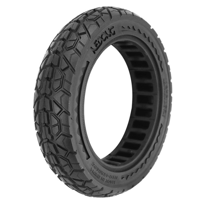 Pneu Trottinette Plein Cross 10 X 2.125 Noir - Largeur Intérieur 43 mm (Pour Segway Ninebot F20, F25, F30, F40 Et Autres)