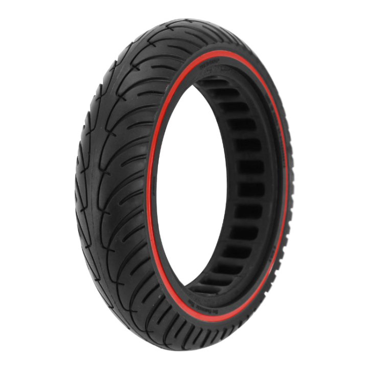 Pneu Trottinette Plein 8.5 X 2.00 Noir Liseret Rouge - Largeur Intérieur 37 mm